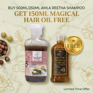 Buy 500ML / 250ML Amla Reetha Shampoo & Get 150ML Magical Hair Oil Free