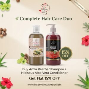 Complete Hair Care Duo – Amla Reetha Shampoo + Hibiscus Aloe Vera Conditioner | Flat 15% OFF