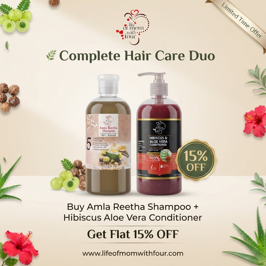Complete Hair Care Duo – Amla Reetha Shampoo + Hibiscus Aloe Vera Conditioner | Flat 15% OFF